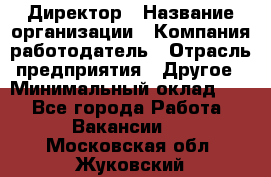 Директор › Название организации ­ Компания-работодатель › Отрасль предприятия ­ Другое › Минимальный оклад ­ 1 - Все города Работа » Вакансии   . Московская обл.,Жуковский г.